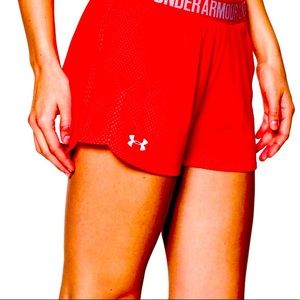 Red under armour athletic shorts women’s XS